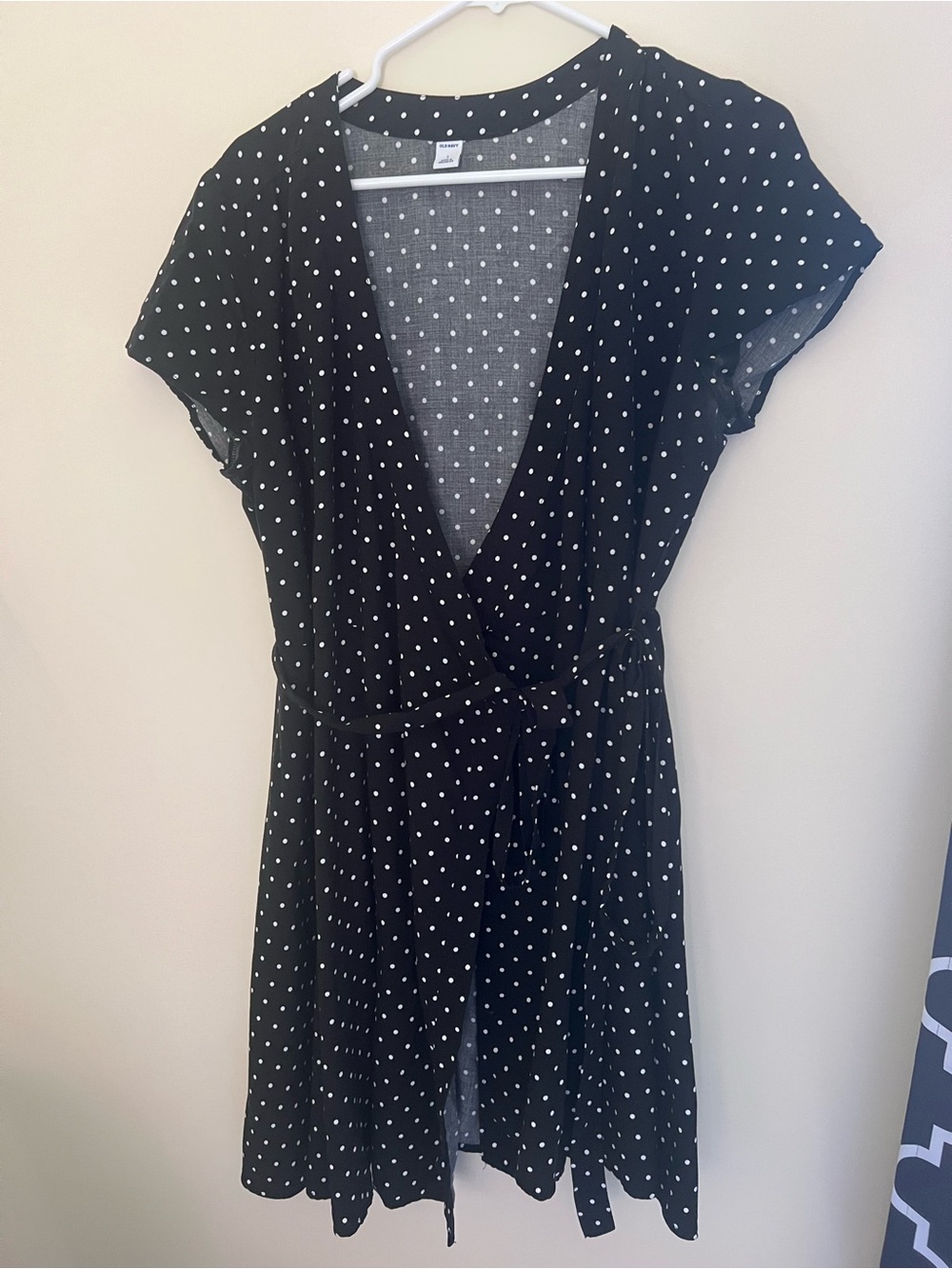 Old Navy Black and White Polka Dot Dress